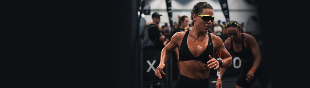 Meg Martin, Team NORTH Athlete, competing in a HYROX event