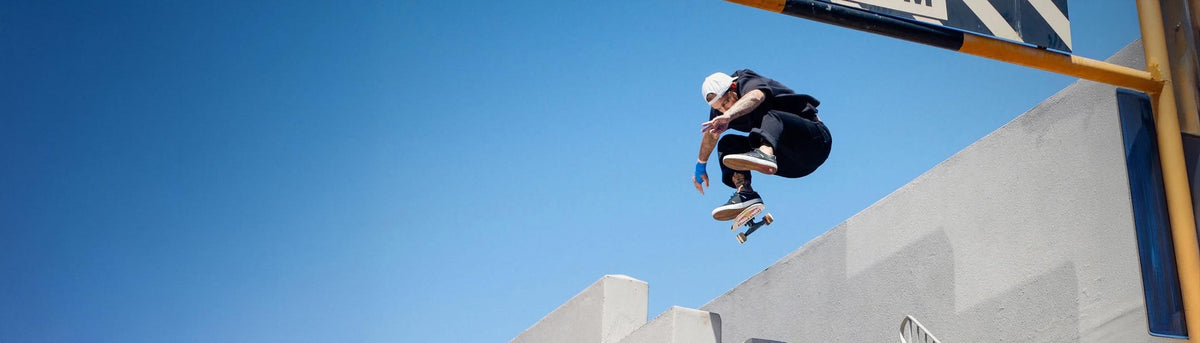 Ryan Sheckler, Team NORTH Athlete, performing a skateboard jump